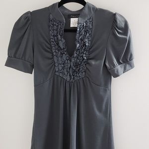 Gray fleurish blouse